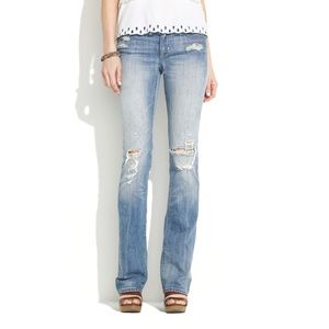 Madewell Bootlegger Worn & Torn Jeans